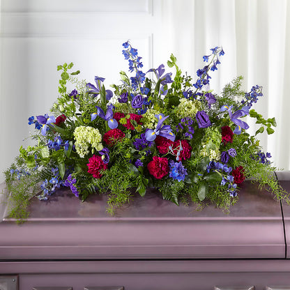 Always Treasured Casket Spray – HEARTS & FLOWERS FLORIST, Pine Bush NY