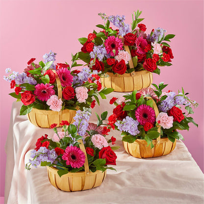 Pink Picnic Basket – HEARTS & FLOWERS FLORIST, Pine Bush NY