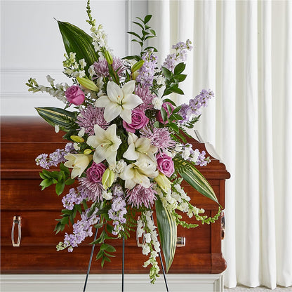 Grateful Hearts Standing Spray – HEARTS & FLOWERS FLORIST, Pine Bush NY