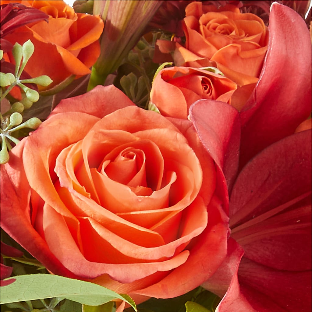 Crimson Leaves Bouquet – HEARTS & FLOWERS FLORIST, Pine Bush NY