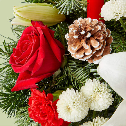 Seasonal Festivities Centerpiece – HEARTS & FLOWERS FLORIST, Pine Bush NY