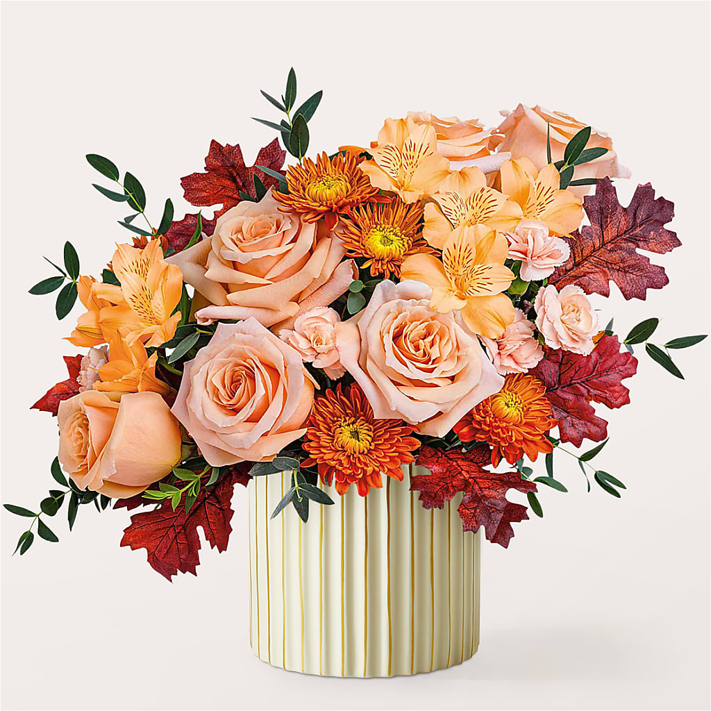 Spiced Latte Bouquet with Ivory Vase – HEARTS & FLOWERS FLORIST, Pine Bush NY
