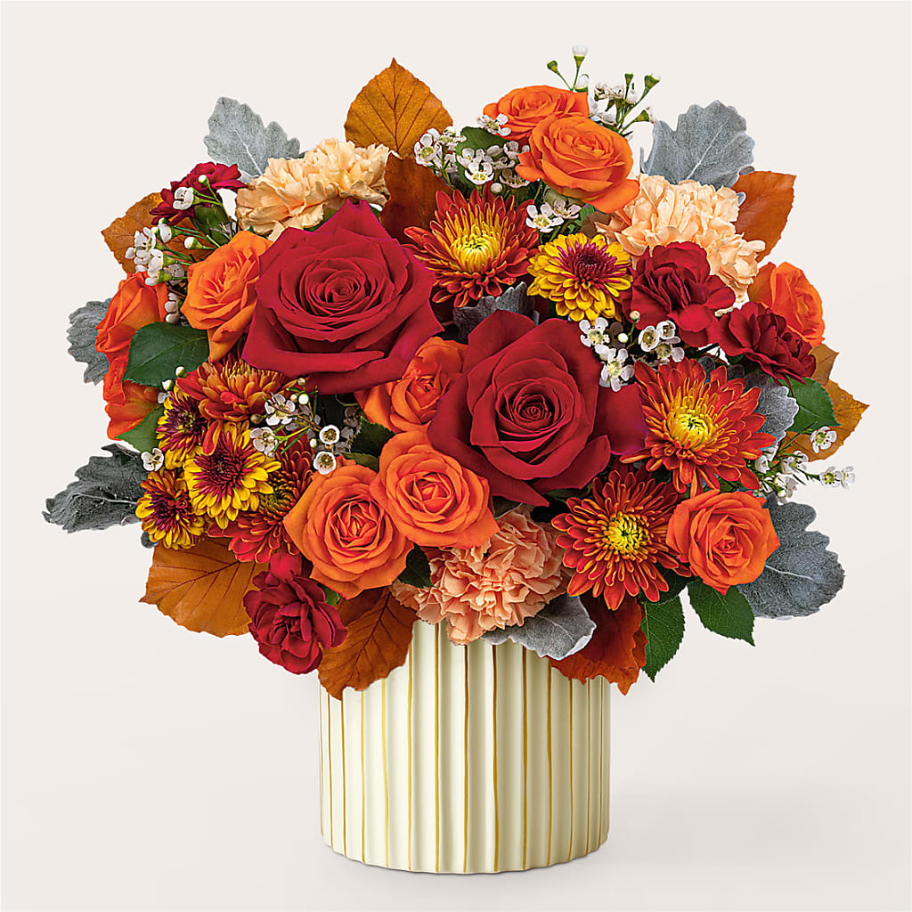Merlot Bouquet with Ivory Vase – HEARTS & FLOWERS FLORIST, Pine Bush NY