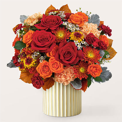 Merlot Bouquet with Ivory Vase – HEARTS & FLOWERS FLORIST, Pine Bush NY