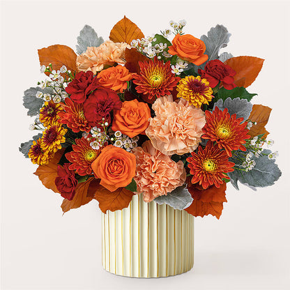 Merlot Bouquet with Ivory Vase – HEARTS & FLOWERS FLORIST, Pine Bush NY