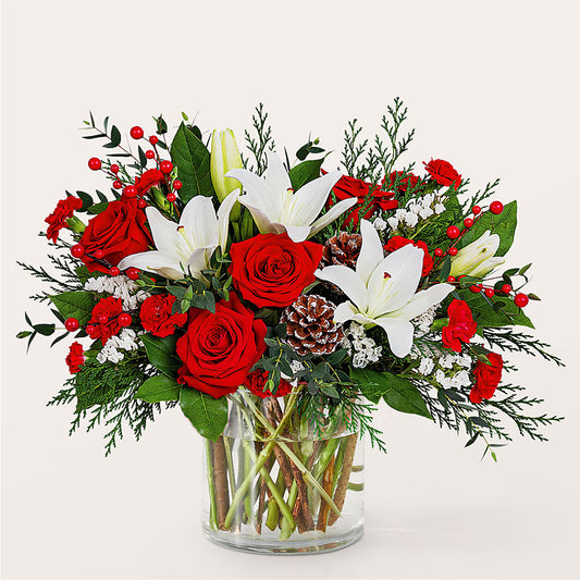 Best in Snow Bouquet – HEARTS & FLOWERS FLORIST, Pine Bush NY
