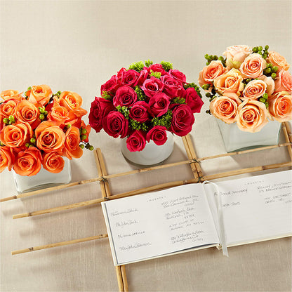 Dawn Rose Centerpiece – HEARTS & FLOWERS FLORIST, Pine Bush NY